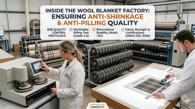 Inside the Factory: How a Leading Wool Blanket Manufacturer Controls Shrinkage & Pilling