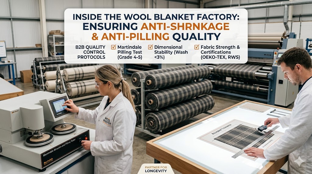 Inside the Factory: How a Leading Wool Blanket Manufacturer Controls Shrinkage & Pilling