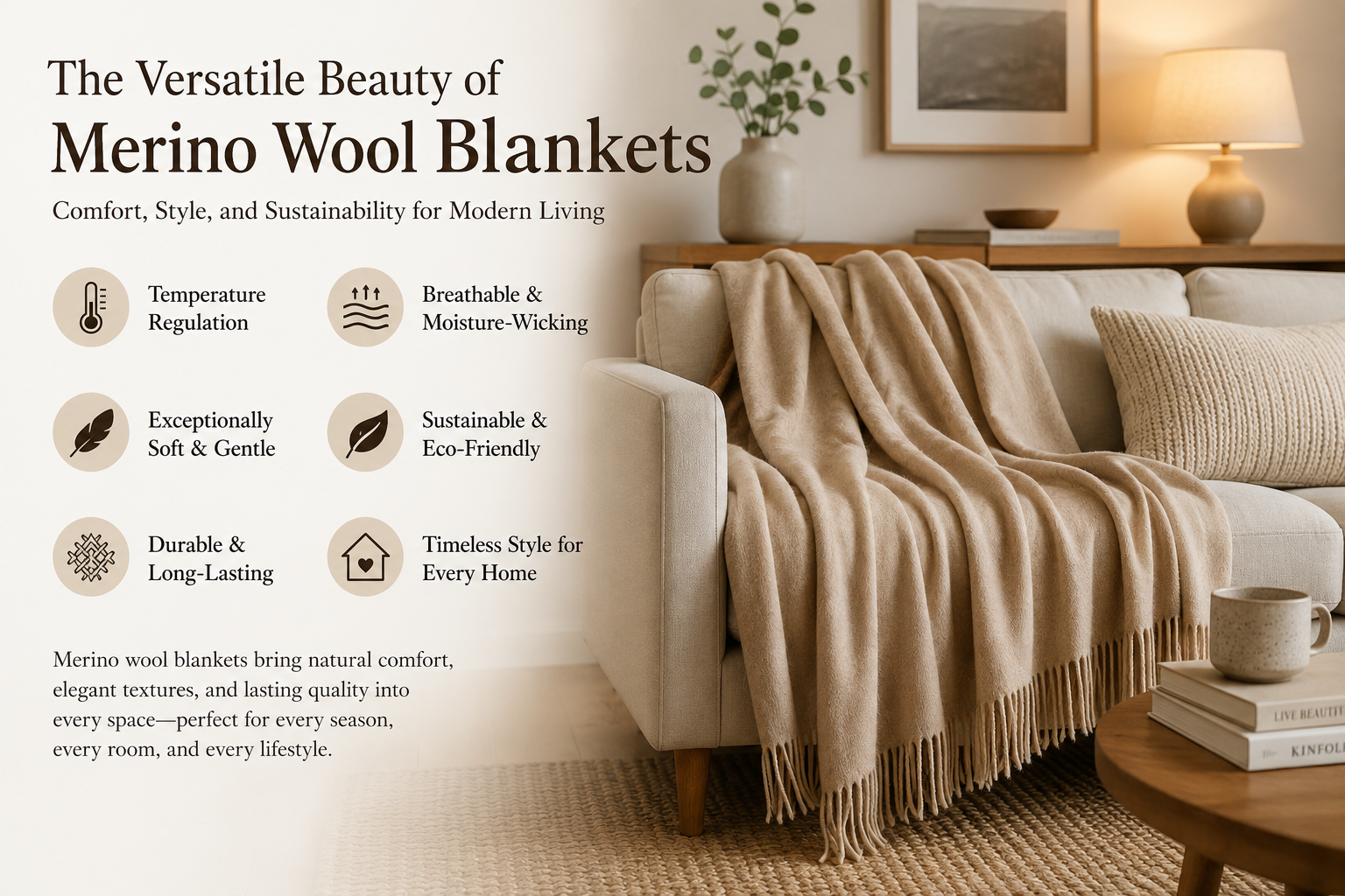 The Versatile Beauty of Merino Wool Blankets in Modern Home Living