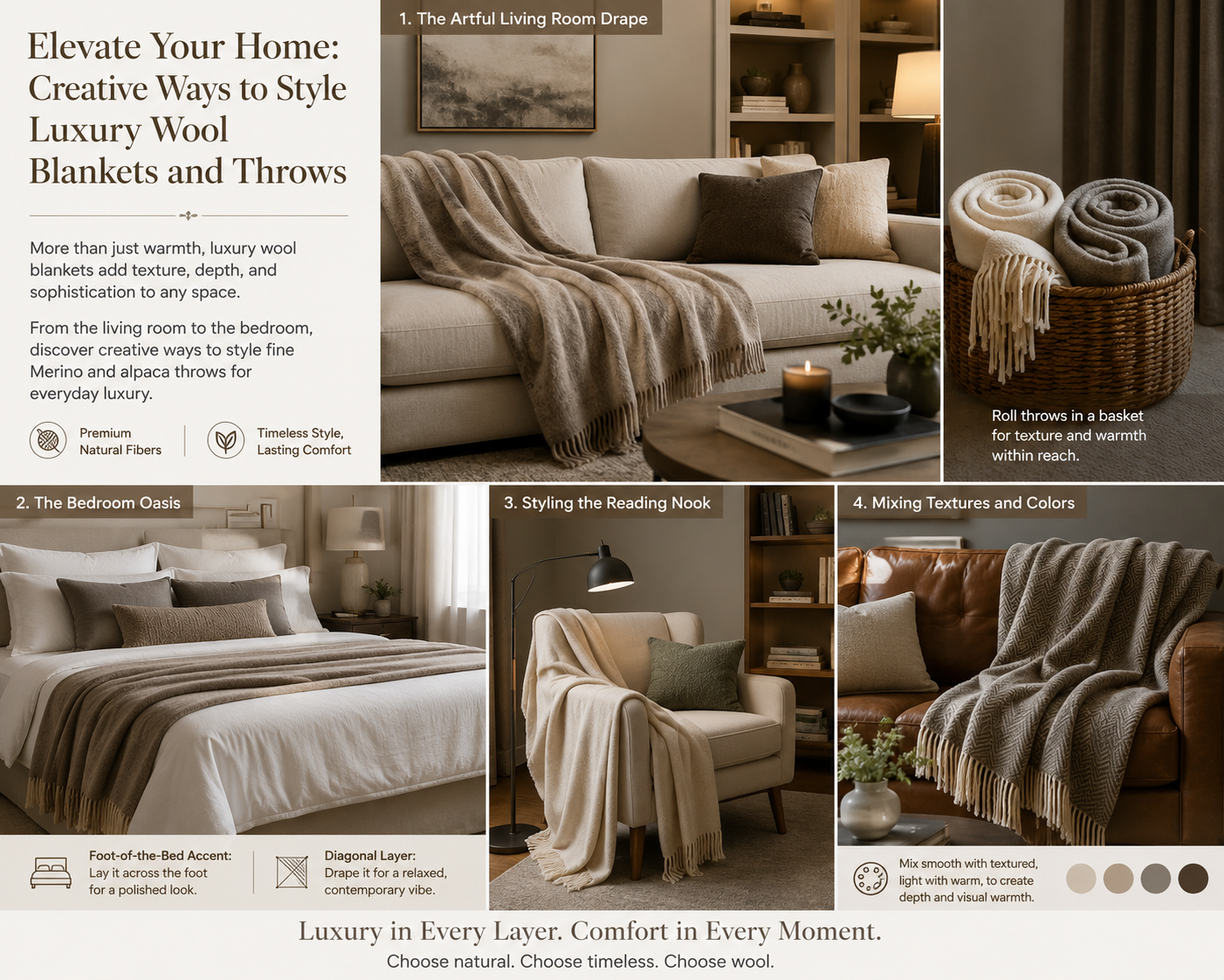 Creative Ways to Style Luxury Wool Blankets and Throws